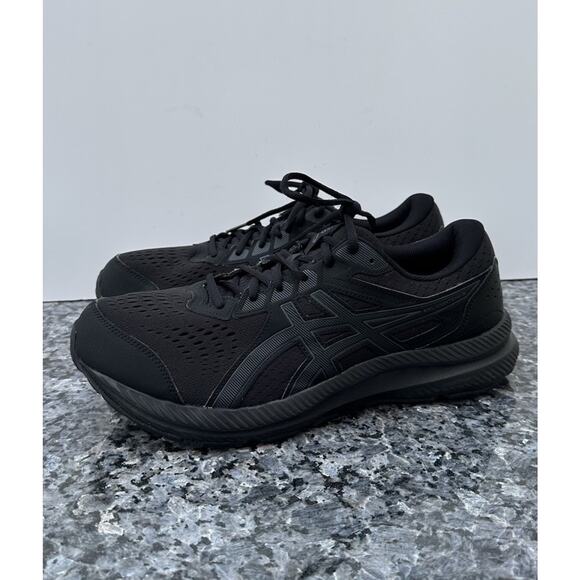 Asics Gel Contend 9 Mens Size 12 Wide Triple Black Mesh Running Sneakers Shoes. main image 6
